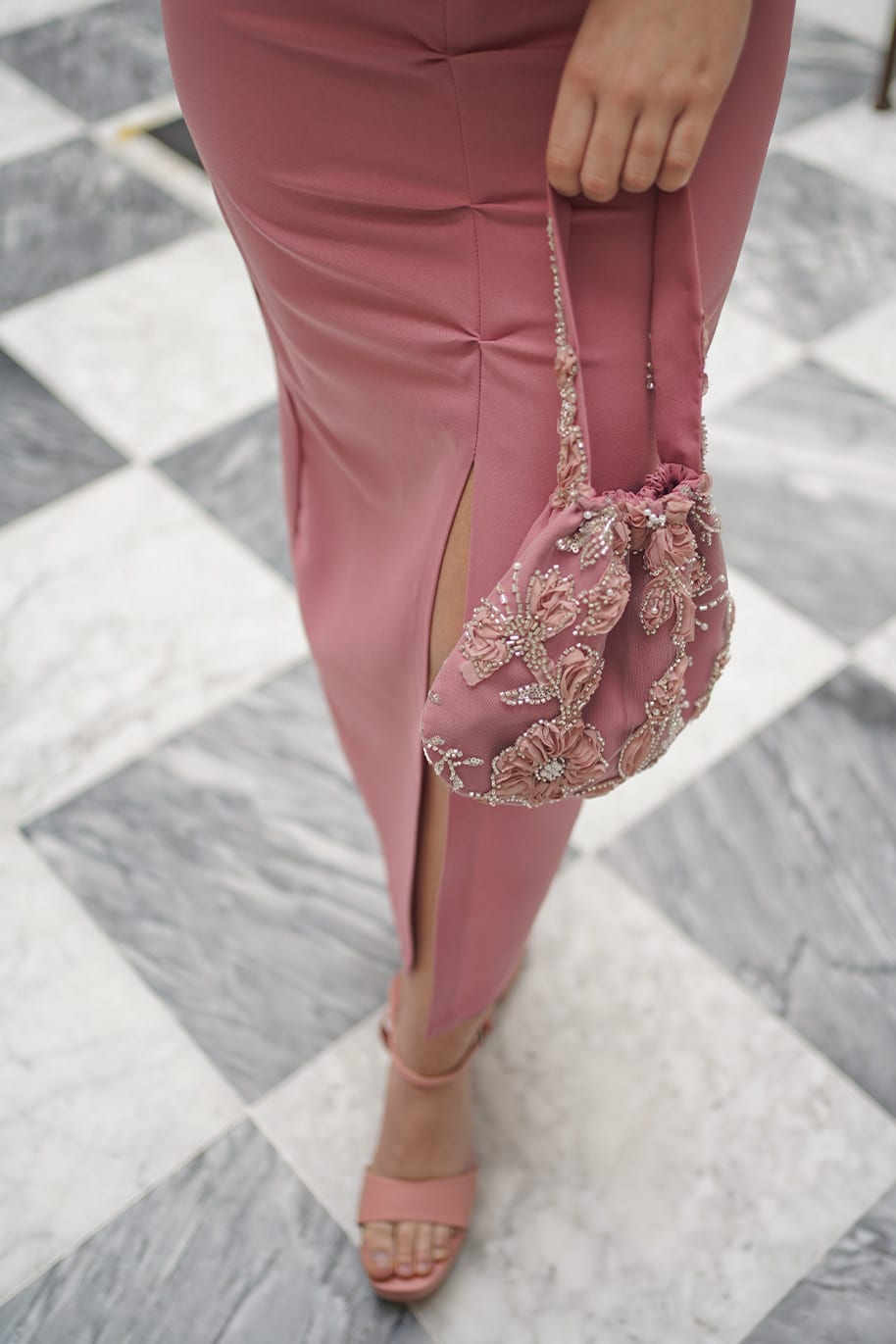 la perla falda y bolso
