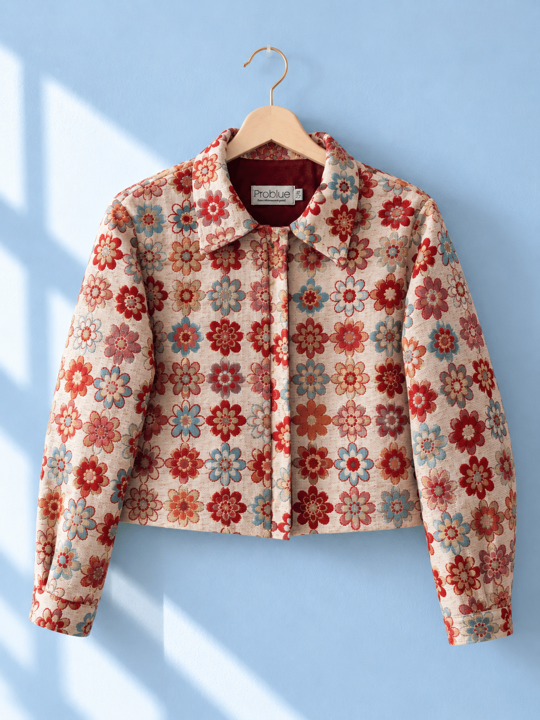 Chaqueta de tapiz floral vintage